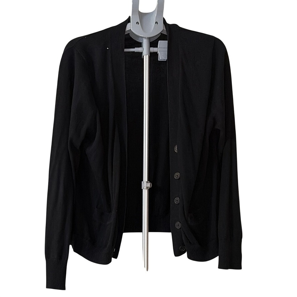 Old Navy Womens XXL Black 100% Cotton Button Front V-Neck Cardigan Sweater